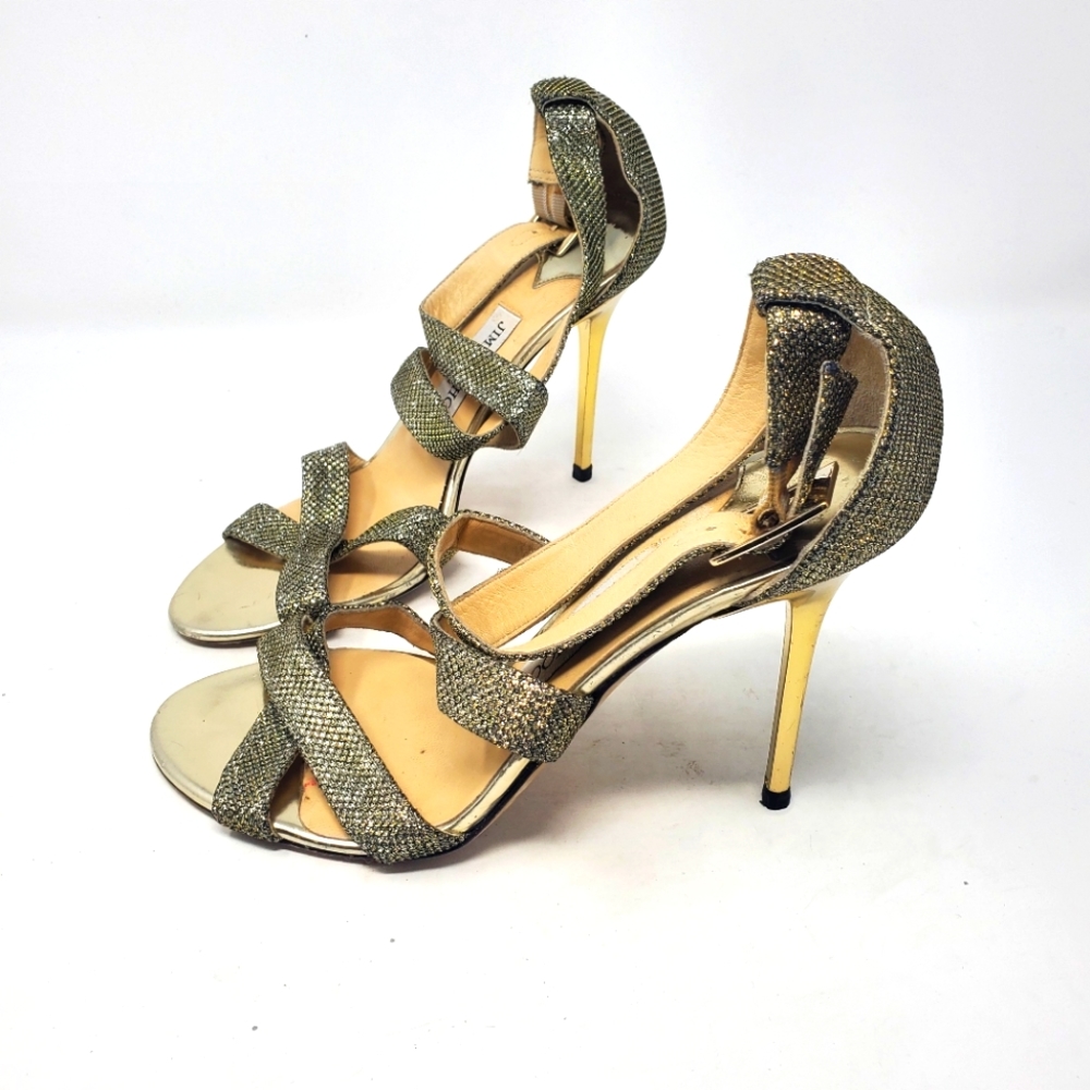 Jimmy Choo Gold Mesh Pumps